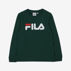 Fila Uno Linear Round Fiu T-shirt Zöld | HU-15843